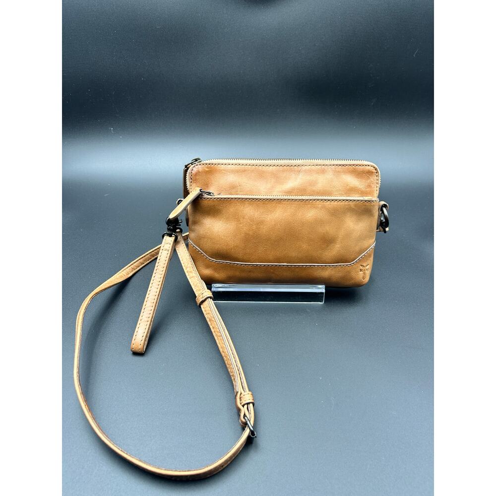Frye Melissa Leather Crossbody Wristlet Brown Mini Bag Purse Festival Boho NWOT